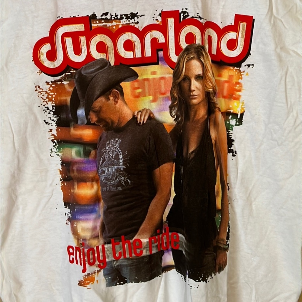 Sugar land Enjoy the ride concert 2 sided T-SHIRT White XL